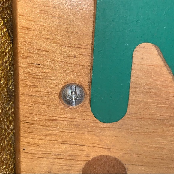 5 Peg Wooden Clothes Rack Wall Mount NATHANIEL Primary Colors 5” x 19.5” - Picture 7 of 9